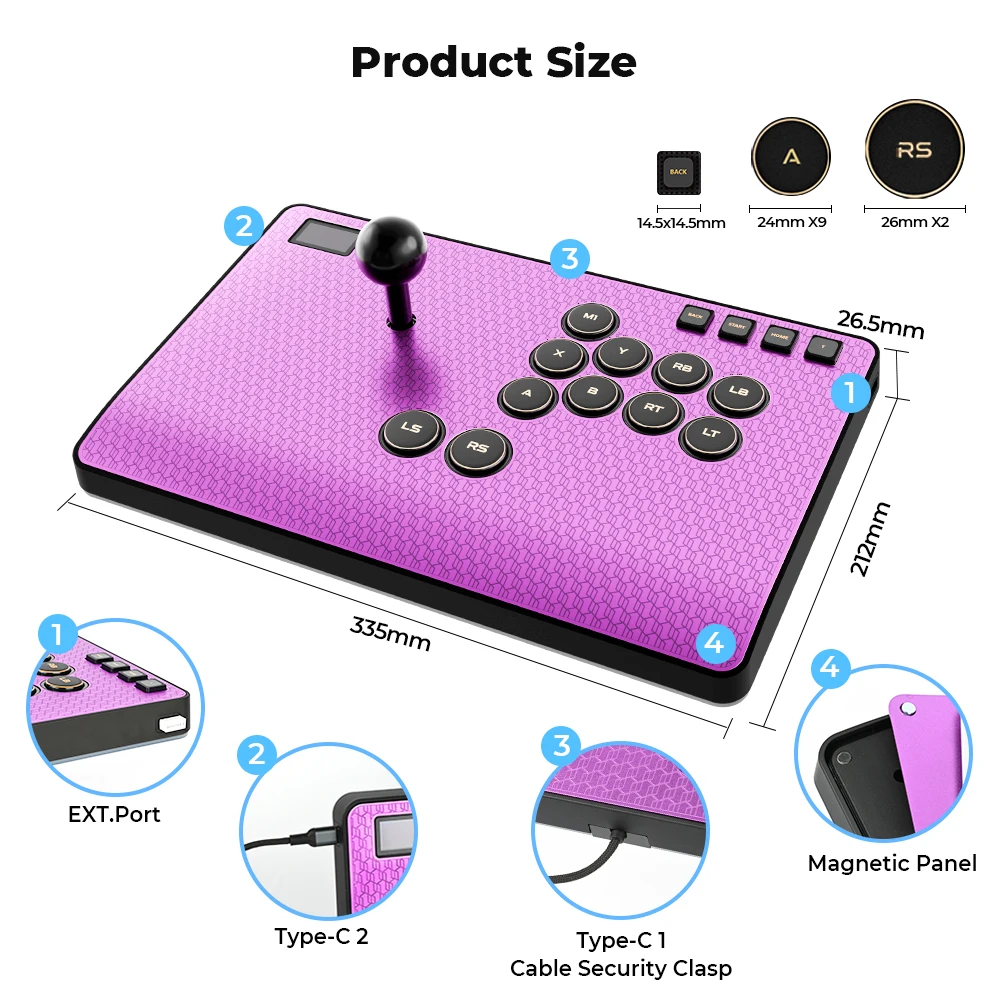 Фото Консоль Haute42-COSMOX CAS Stick Leverless для PS4/5, Xbox, PC, Switch, Steam, ретро-аркадных игр, джойстик-контроллер, клавиатура №2