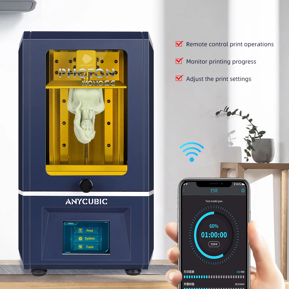 Российский ANYCUBIC Photon Mono SE Ультрафиолетовый полимер ЖК SLA 3D принтер ультрабыстрая
