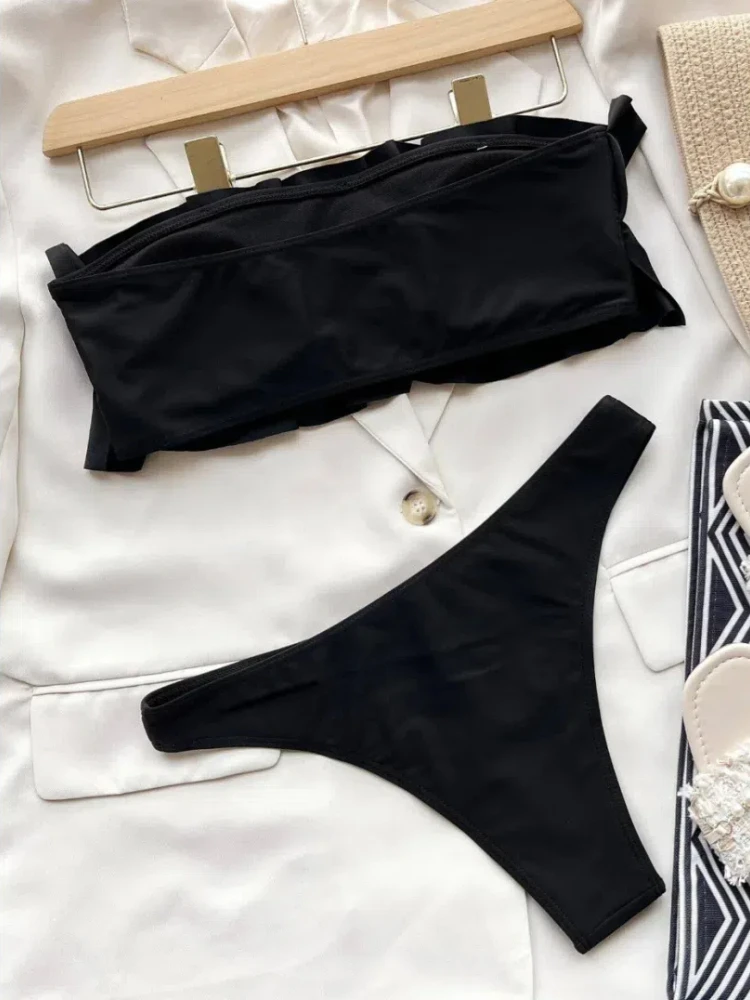 Красный микро-бикини 2024 женские сексуальные стринги купальник из двух частей