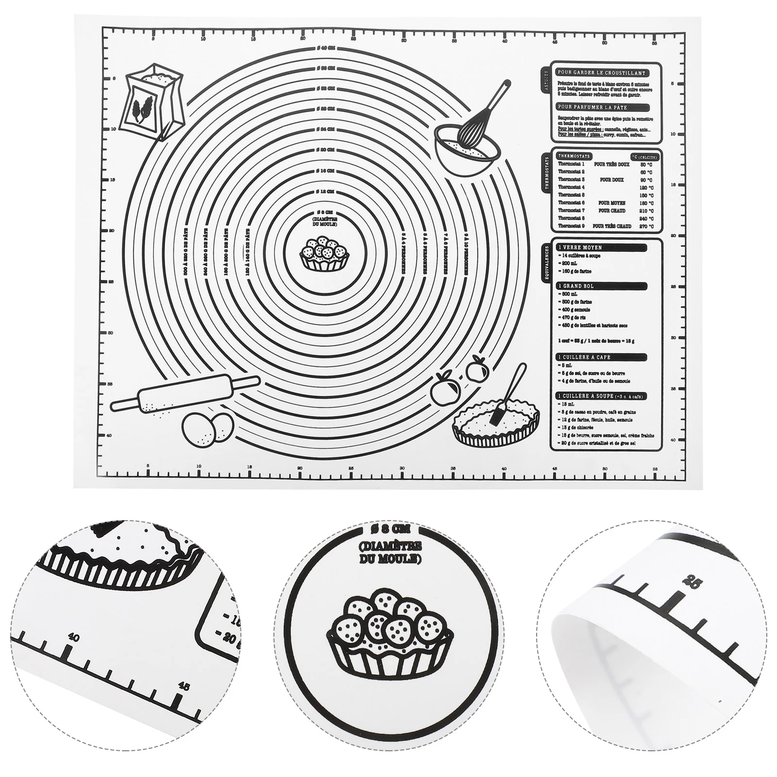 

Rolling Mat Pastry Mats Dough Silicone Household Nonstick Baking Silica Gel Convenient Pastries