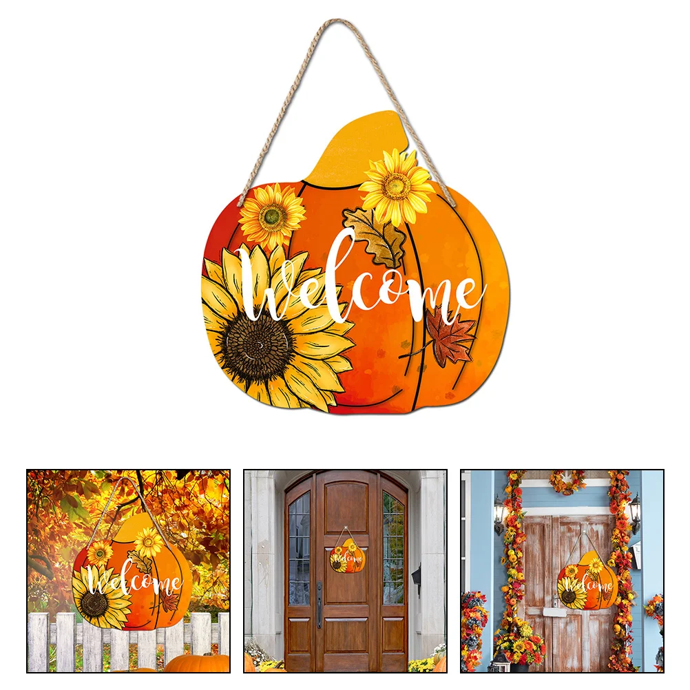 

Thanksgiving Pendant Themed Hanging Sign Decorations Home Wooden Wall Front Door