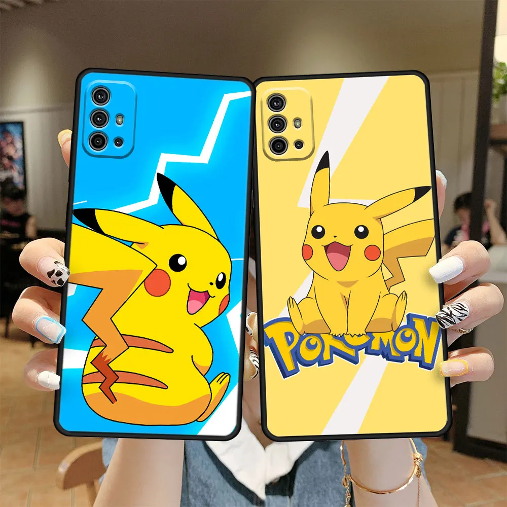 

Soft Original Capa Celular Case Cover for Moto G30 One Fusion G8 Plus G50 G9 Play G60 Edge G Stylus 5G Pokemon Pikachu Anime