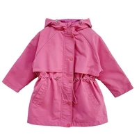 0 9ygirls windbreaker jacket new childrens hooded long coat baby coat girl jacket spring and autumn clothes