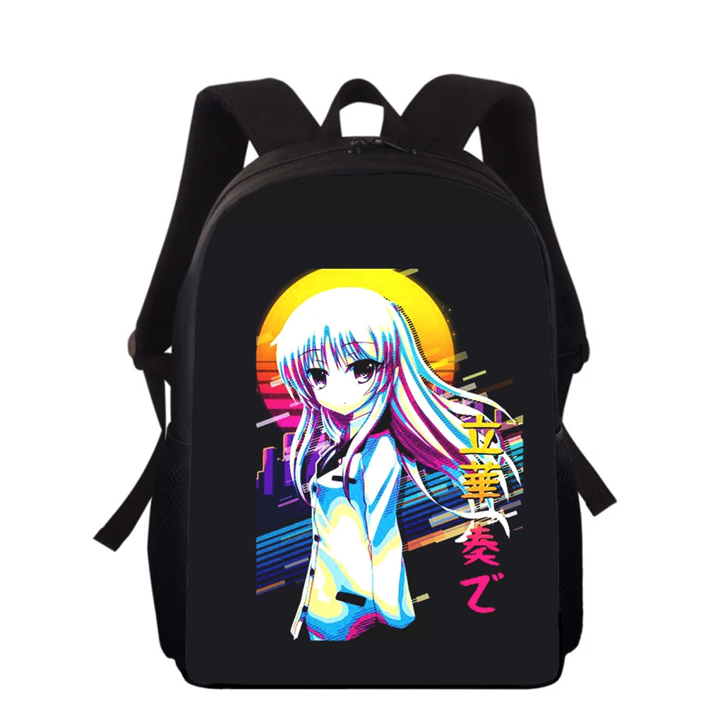 Angel Beats Tachibana Kanade 15” 3D Print Kids Backpack Primary School Bags for Boys Girls Back Pack Students School Book Bags