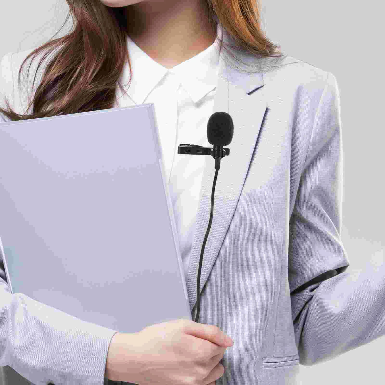 10 PCS Lapel Tie Clip Lavalier Iron Microphone Microphones Megaphone Mini Earphone