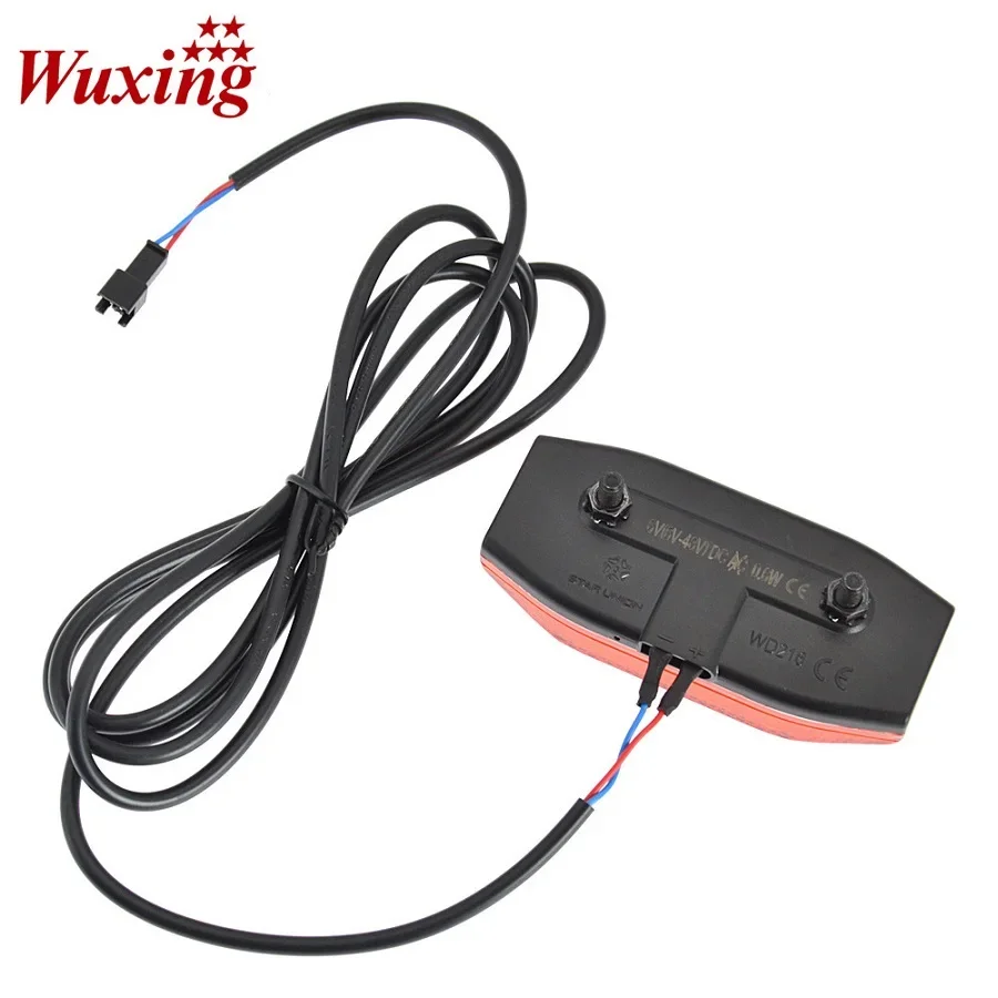Wuxing WD216 Задний фонарь 6-48 В Ebike Светодиодный стоп-сигнал Предупреждающий свет
