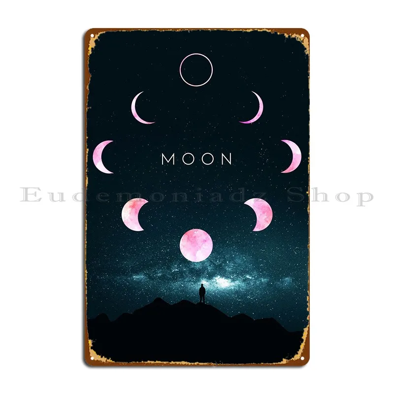 

Металлический плакат Moon Life в стиле ретро, Настенный декор с принтом в виде таблички, жестяная Подвеска для гостиной