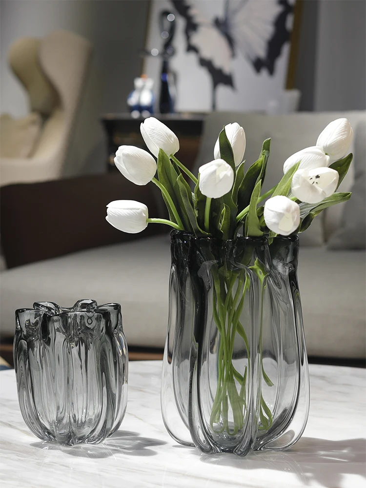 

Скандинавский современный минималистский большой Фотофон, обеденный стол, ТВ-шкаф, гостиная, крыльцо, искусственный роскошный стеклянный цветок в