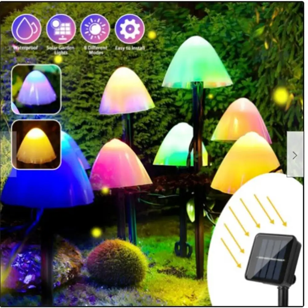 

Светильник s 3m Mini светильник s от солнечной энергии грибовидной формы Light ing String Light Garden декоративная Водонепроницаемая Ip65 Fairy светильник s