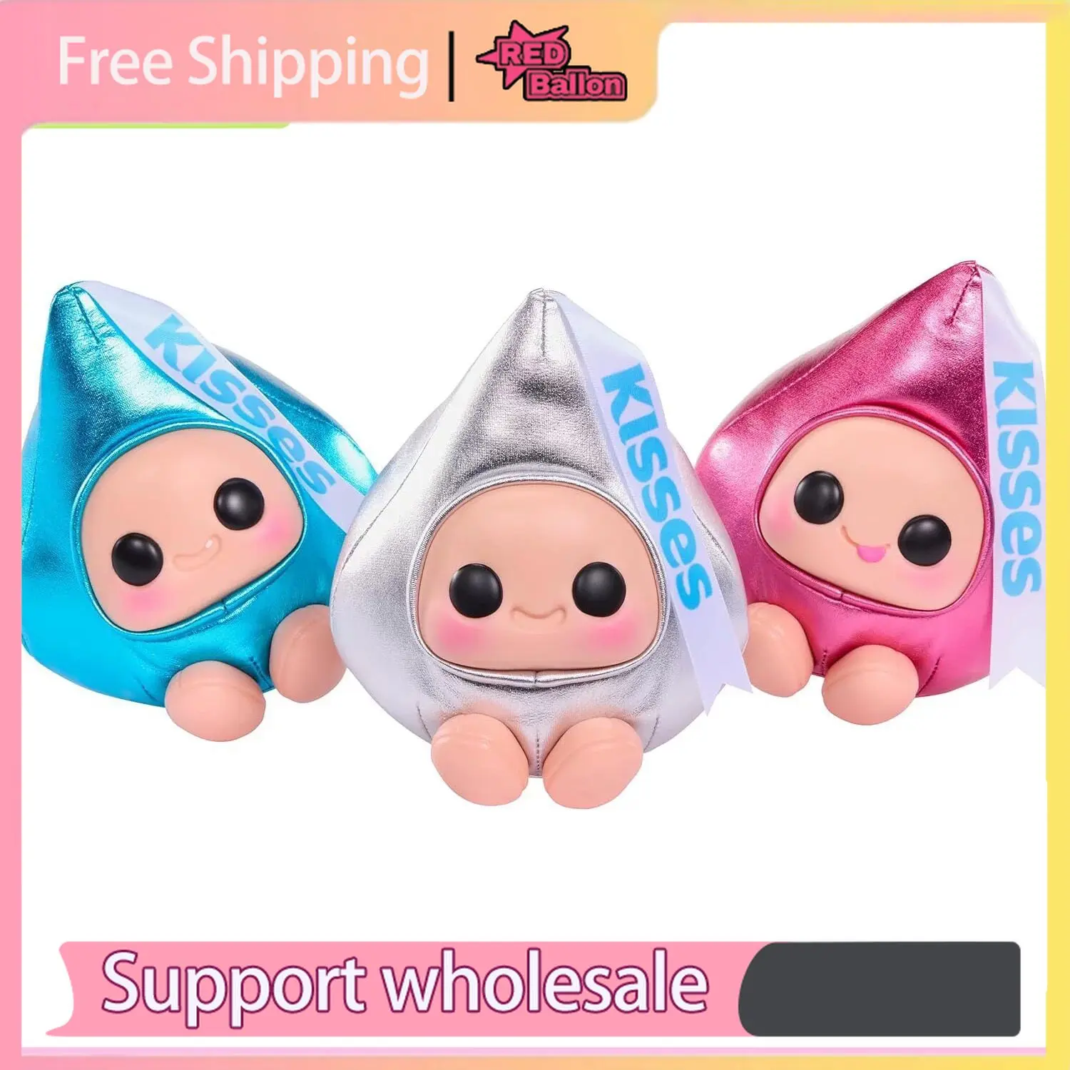 Фото Оригинальная серия плюшевых игрушек Hyojo Blow Squeeze Stress Relief Surprise Blind Box от MGA: кукла, брелок-печенье и пончик, а также подарок №5