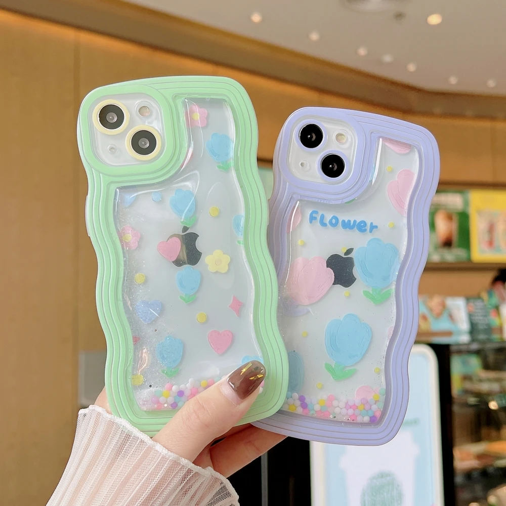 

Изогнутая кромка зыбучего песка для iphone 14 14Promax 13 13PROMAX 12 12Pro 12PROMAX 8Plus 11 11promax XS xsmax XR прозрачная оболочка