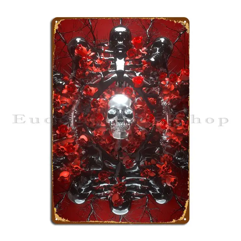 

Металлический плакат с надписью «Death And Roses»