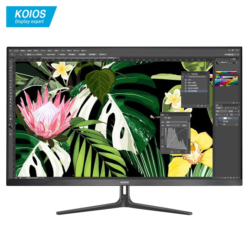 

KOIOS 31.5 Inch 4K Computer Monitor 60Hz Design Home Display HDR IPS Narrow Bezel Picture-in-Picture 4 Split Screen PC Monitors