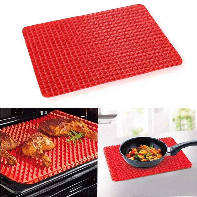 

Silicone BBQ Pizza Mat Multifunctional Pyramid Microwave Oven Baking Placemat Tray Sheet Kitchen Baking Tools Bakeware Moulds