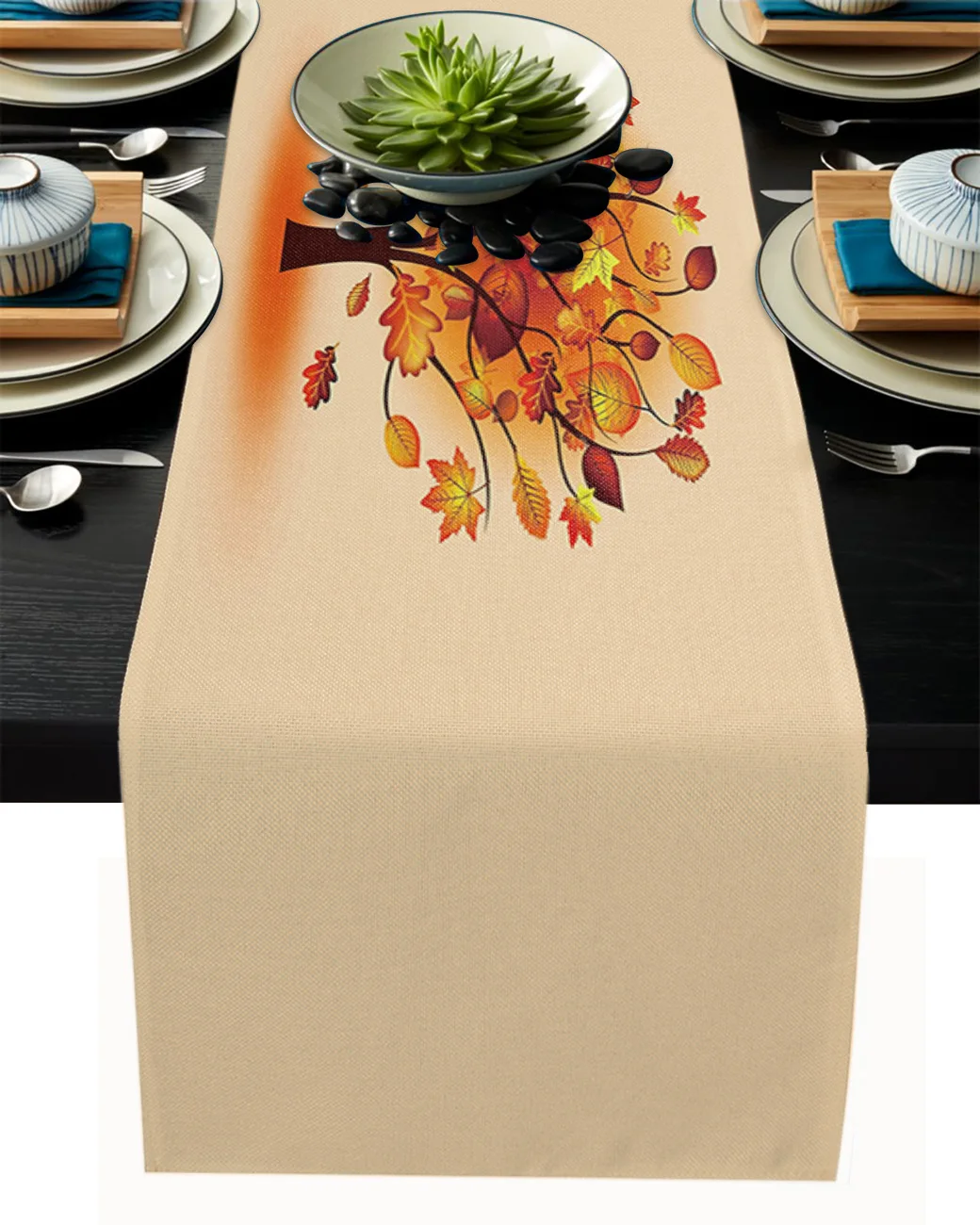 

Декор для кофейного столика с мультяшными осенними кленовыми листьями