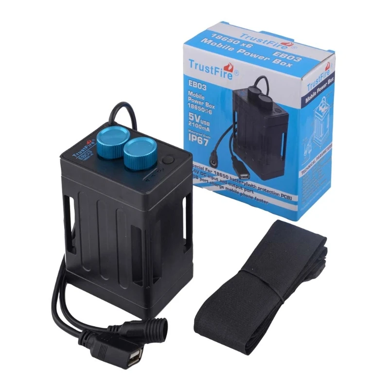 

6 Pcs 8.4V 18650 Battery Pack Waterproof Battery Holder Storage Box Cover
