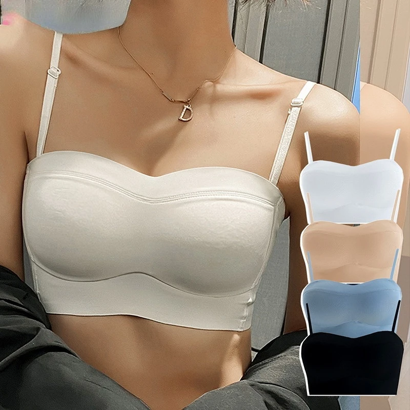 

Strapless Brassiere Bandeau Bra Seamless Push Up Bralette Non-wired Bras Invisible Underwear Women Tube Top Boneless Lingerie