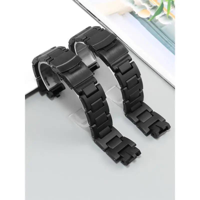 Watchband For Casio G-Shock PROTREK PRW-3000/6000/6100/3100 PRG-300 modified plastic steel composite watchband Black strap