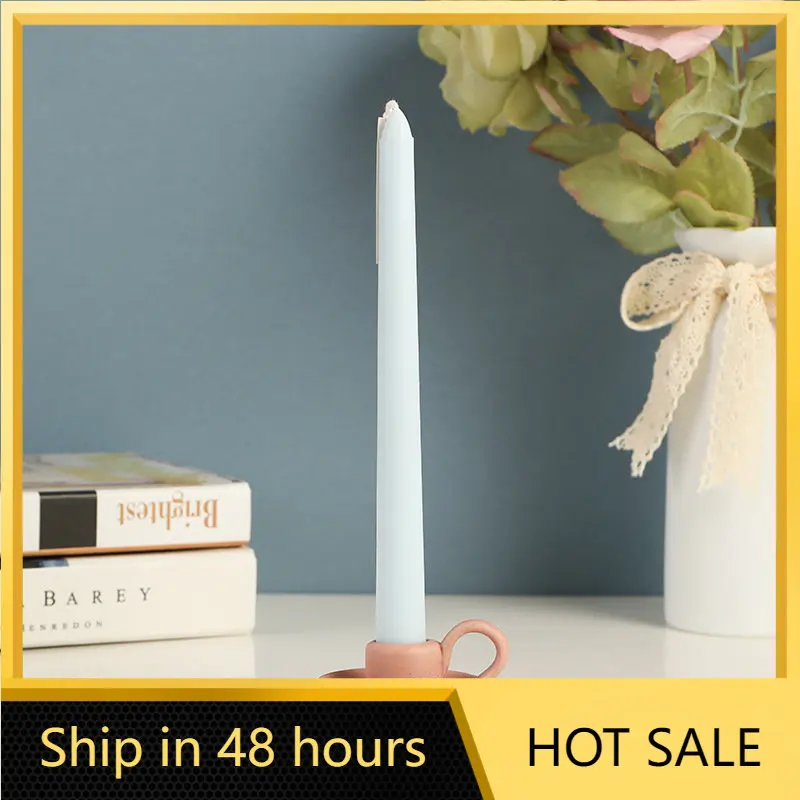 

Ins Nordic Style Small Fresh Ceramic Candlestick Candle Home Atmosphere Manufacturing Home Stay Living Room Table Decoration