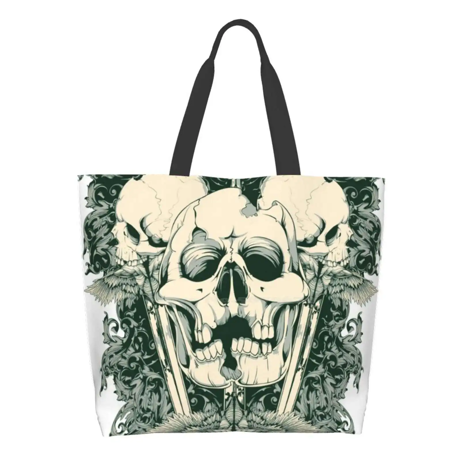 

Blade Tips Women Shopping Bag Girl Tote Large Size Blade Tips Blade Sound Top Split Skull Freak Skull Skulls Skullcandy Skull