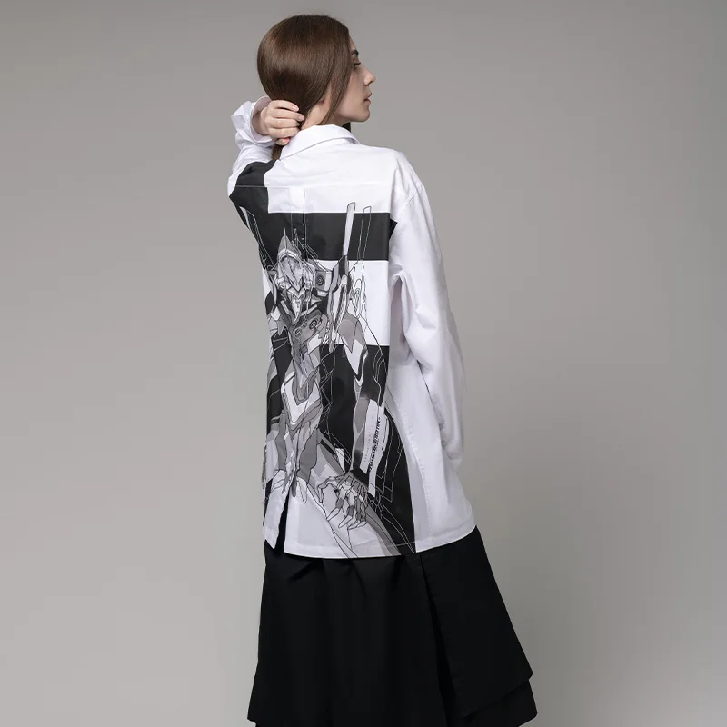 

Yamamoto Animation Tobot Print Yohji On Back Casual Fashion Men's And Women's Fashionable Shirts