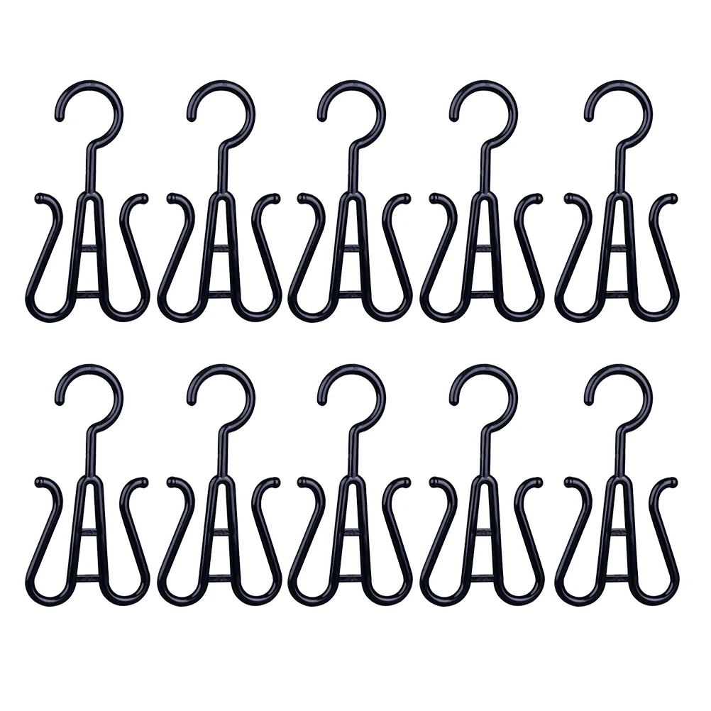 

10 Pcs Shoe Rack Holder Shop Metal Organizer Bike Hooks Double-hook Shoes Hanger