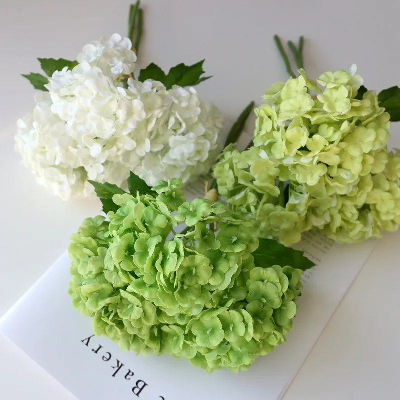 

3D Гортензия на ощупь 3 шт. пластиковые искусственные цветы, цветочная композиция украшение для дома, искусственная гортензия