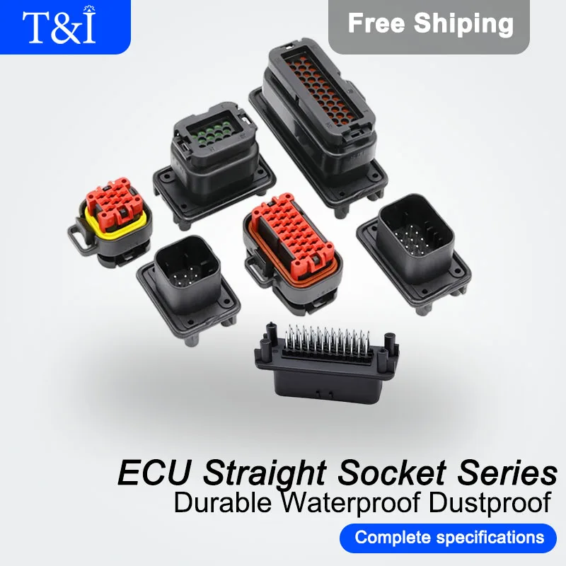 

1/5/100PCS ECU Automobile Control System Waterproof Butt Joint Terminal Pin Male And Female Straight Connector Plug Socket