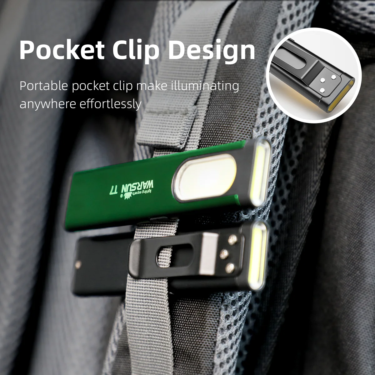 

Warsun T7 Зеленый Портативный Фонарик