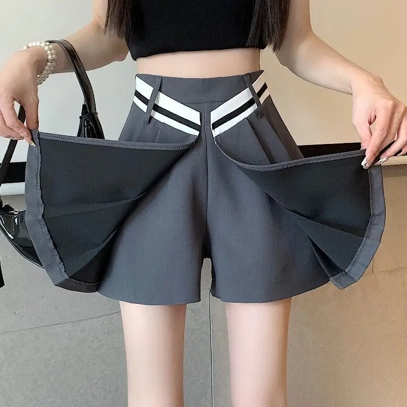 Короткие брюки-кюлоты размера плюс женские дизайнерские брюки Gyaru повседневные