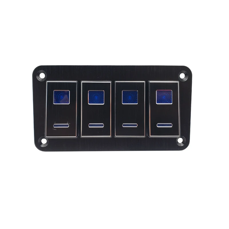 

New Metal LED Rocker Switch Panel Circuit Breakers Boat Rocker Switch Control Panel Fit For Car Auto Boat Marine 12V 24V