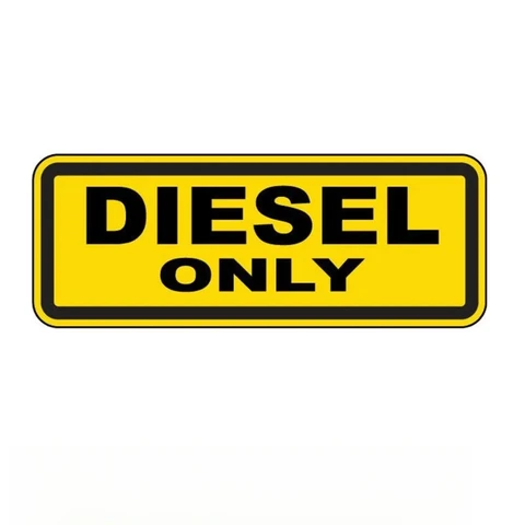 упаковка из 4 наклеек на дизельное топливо, только 6,5 см x 2,5 см, ПВХ KK