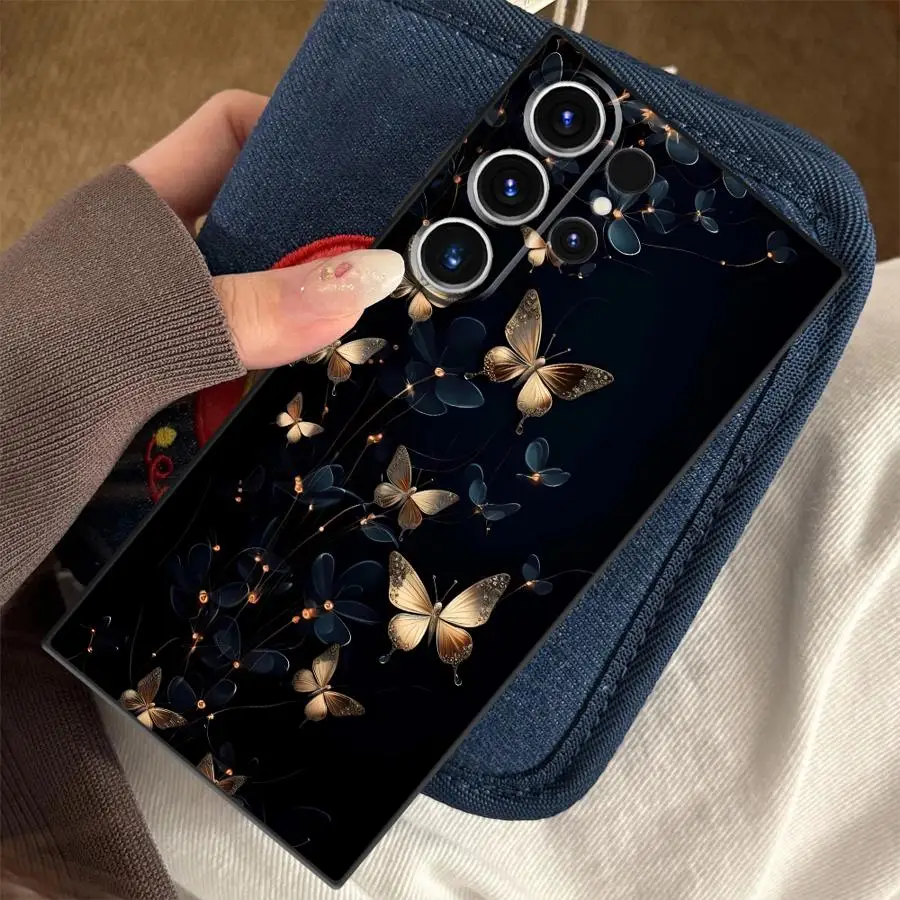 Чехол для телефона Golden Butterfly Funda для Samsung Galaxy S26 Ultra S10 S9 Note 20 8 9 10 S20 Ultra S24 S21 FE S25 Plus S23 (art.: 3920daa376dc3) - 3920daa376dc3
