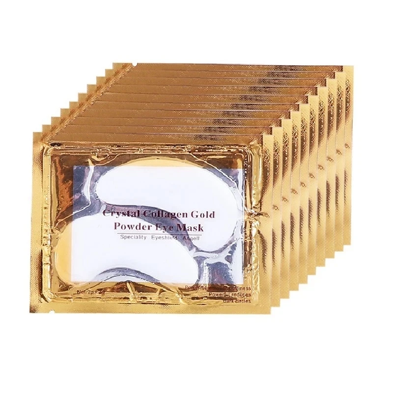 

200Pcs=100Pairs Korean Cosmetics Beauty 24K Crystal Collagen Gold Eye Mask Anti Aging Acne Moisture Patches For Eye Skin Care