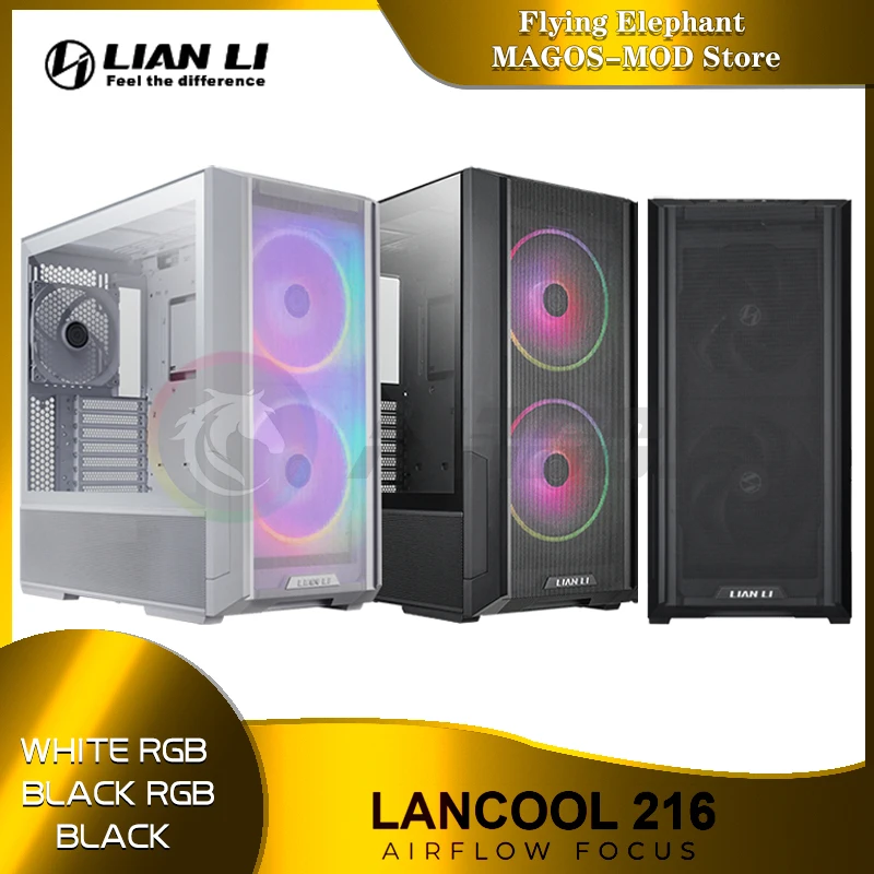 Игровой ПК LANCOOL 216 RGB Lian Li Gabinete, внешняя поддержка чехол 4090 GPU карт 360 с водяным охлаждением