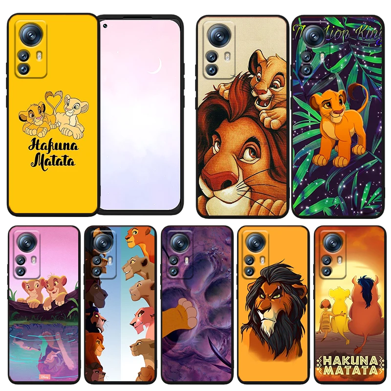 

Phone Case For Xiaomi Mi 13 12T 12S 12X 12 11 11T 11i 10T 10 9 Pro Lite Ultra 5G Funda Disney The Lion King Black Cover