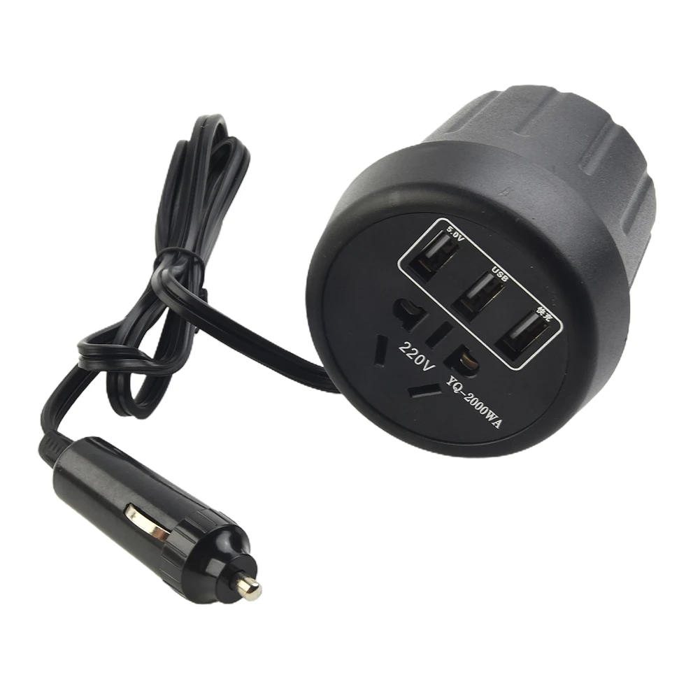 

Smooth And Shiny Stable Plug 1pc Neater No Shaking Car Car Inverter Cup Holder 150 W 2 Fast USB Ports 220V AC Cup Holder Charger