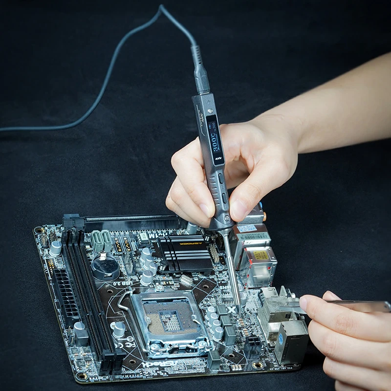 Original TS101 Soldering Iron Electric 65W Temperature Adjustable Programming TS100 Soldering Iron New Upgrade With PD Plug Kit