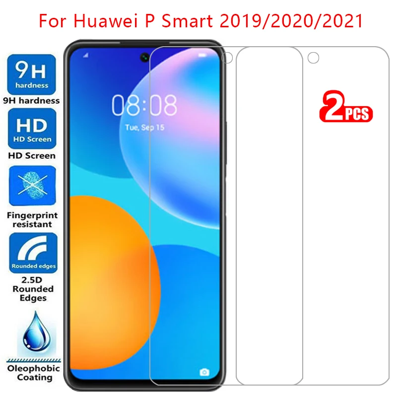 

protective tempered glass for huawei p smart 2021 2020 2019 screen protector on psmart smar smat samrt safety film huawey huwei