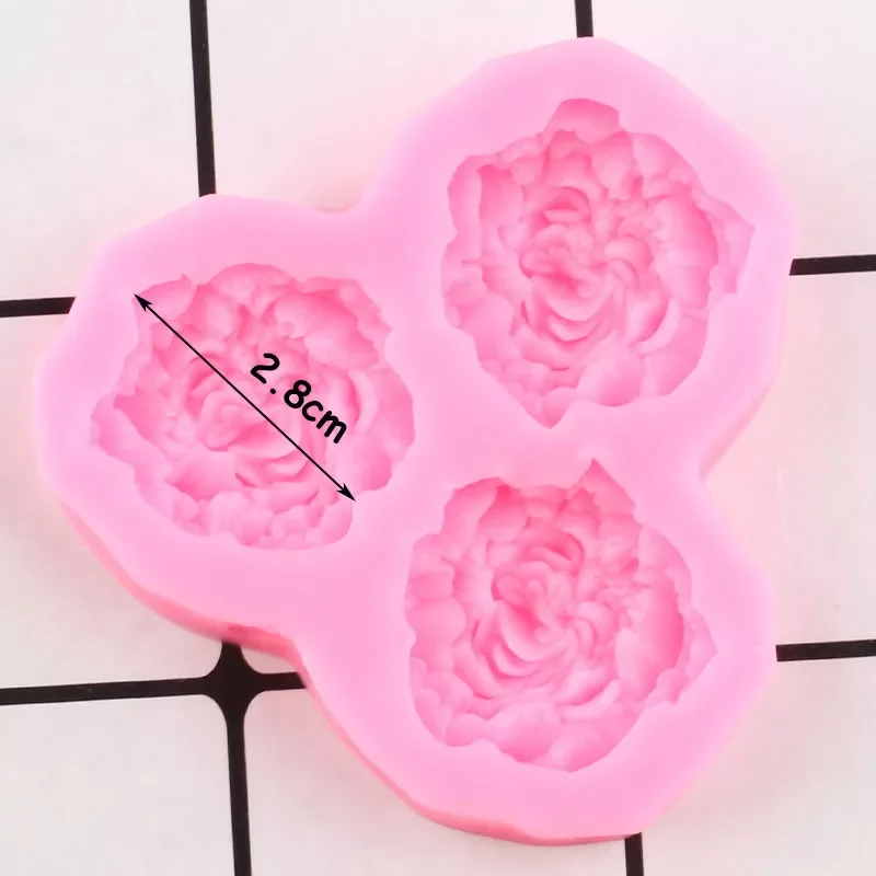 

New Peony Flower Silicone Molds Wedding Cupcake Topper Fondant Cake Decorating Tools Soap Resin Clay Candy Chocolate Gumpaste Mo