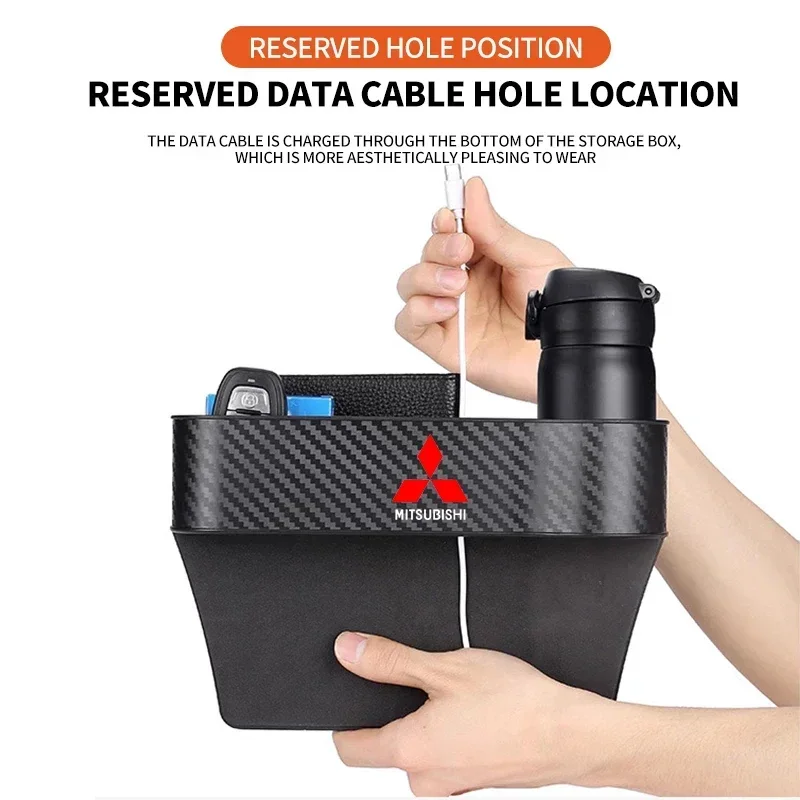 Автомобильный органайзер для зазора на сиденье карманная коробка Mitsubishi Logo ASX