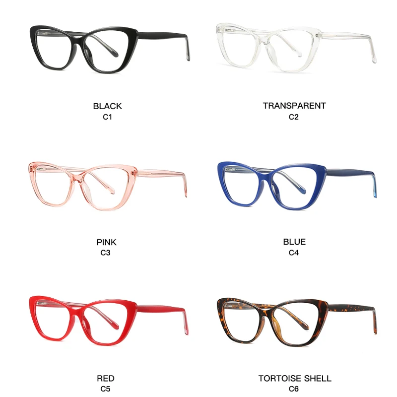 VCKA женские высококачественные очки TR90 для близорукости по рецепту кошачий глаз с