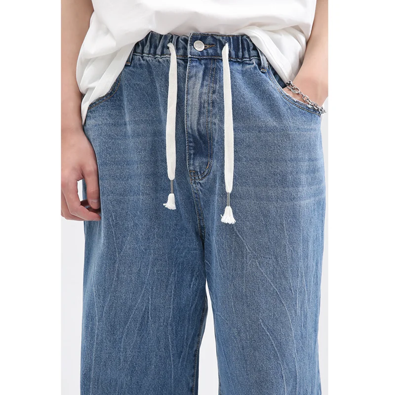 Streetwear Men 2022 Fashion New Pattern Simplicity Jeans Vintage Loose Recreational Straight Cylinder Trousers Autumn Female