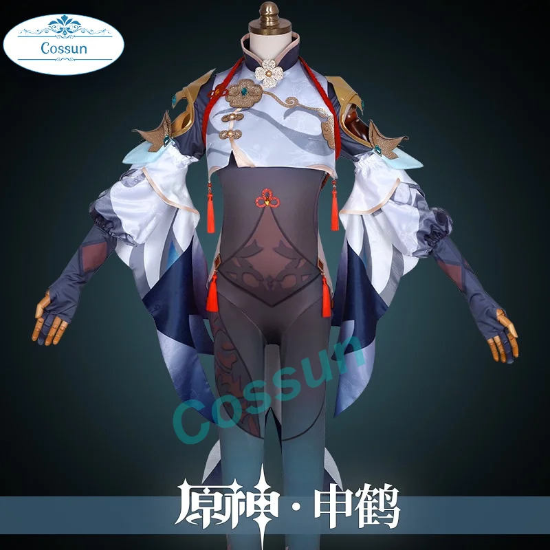 

Hot Game Shenhe Genshin Impact Cosplay Costume Shen He Game Suit Women Uniforms Halloween Carnival Party Outfit NEW 2021