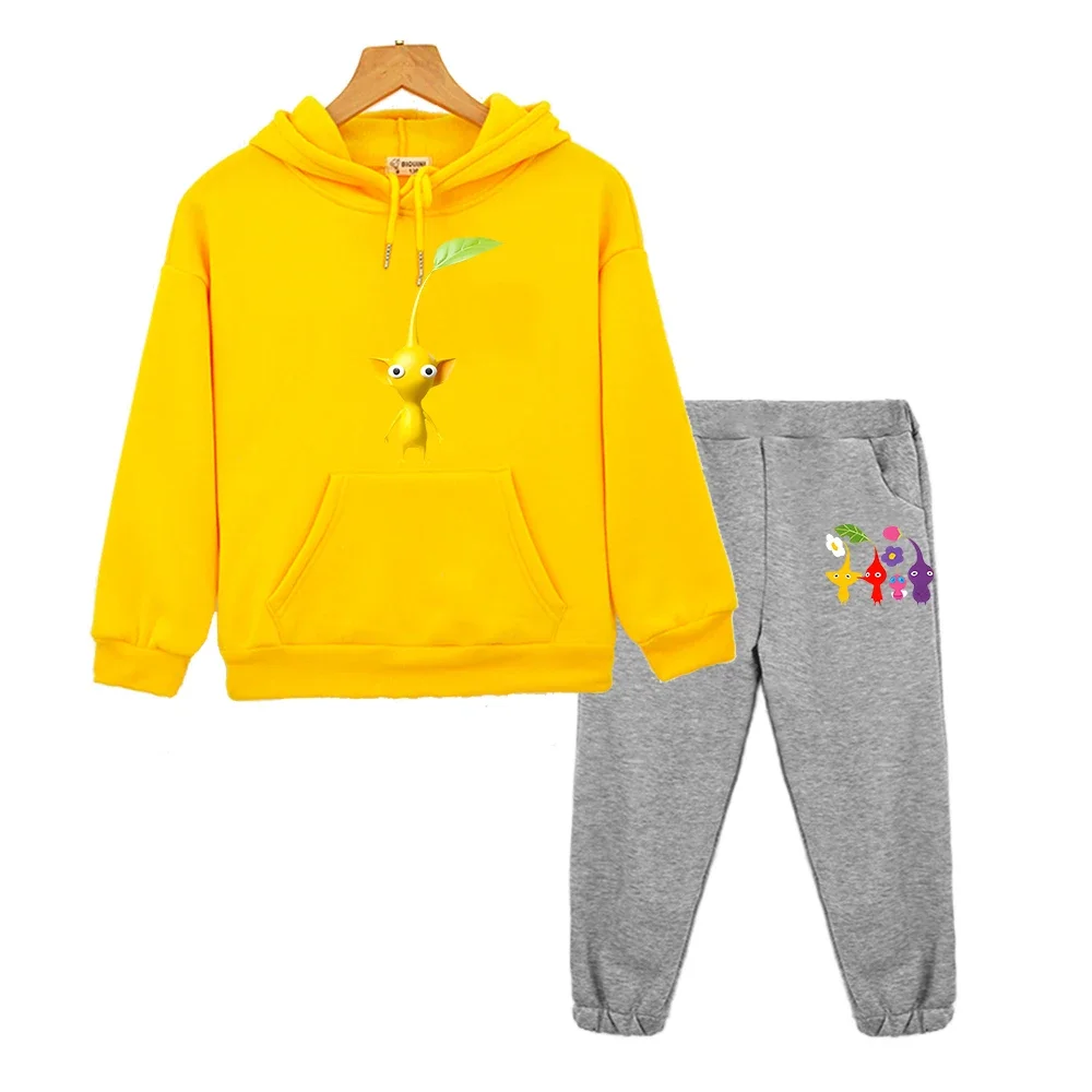 Pikmin Graph Детский Осенний Комплект С Капюшоном Топ Из 2 Предметов + Штаны Толстовка В