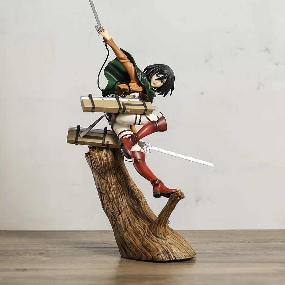 Attack on Titan Mikasa Levi Ackerman Renewal Package Ver. PVC Figure Toy Collection Model Statue