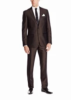 2022 hot simple suits men dark brown wedding suits grooms tuxedos mens suits fit groomsmen suits jacketpant