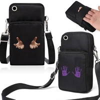 mobile phone shoulder bags women crossbody pouch for huawei iphone universal chest pattern sports phone arm pouch wrist package