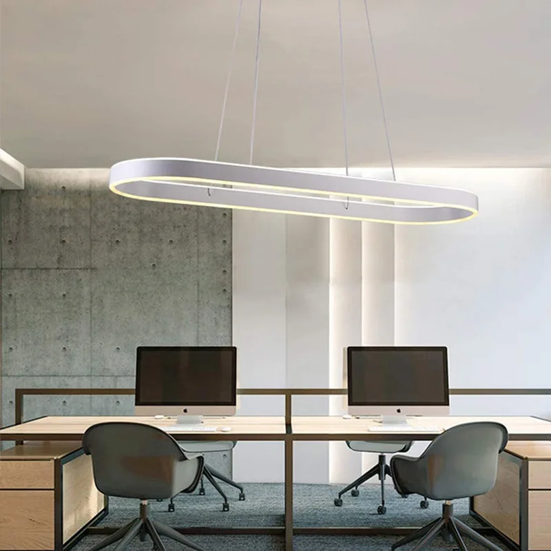 

Квадратное кольцо, Минималистичная Люстра для столовой, Современная атмосфера, для гостиной, кабинета, офиса, домашнее украшение, осветительные приборы