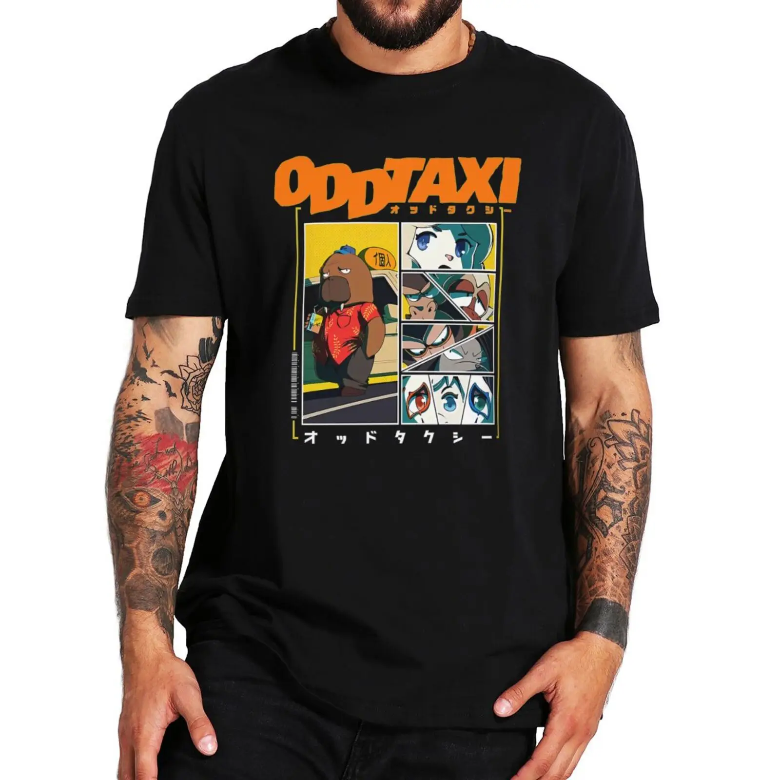 

Odd Taxi In The Woods T-Shirt Odokawa 2022 New Anime Film Fans Men Clothing 100% Cotton Summer Soft Casual T Shirt EU Size